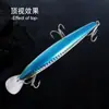 Boao Láser Señuelo de Pesca Cuchara Boca Larga Lanzamiento Lejano Duro JI Nuo Daimino Tres Ganchos Hundimiento Agua Plomo Lubina Pez Negro Señuelo Artificial