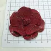 Estilo Francés Doble Capa Pedrería Camelia Rosa Accesorios de Joyería Tocado DIY Sombrero Broche Accesorios para Mujer
