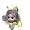 Chaveiro Pingente de Boneca Desenho Animado Criativo Boneca Fofa Feita à Mão Pingente de Bolsa Pingente de Chaveiro de Carro Presente