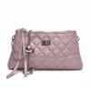 Bolsa Feminina 2025 Nova Moda Versátil de Alta Qualidade Bolsa Transversal Feminina Elegante Corrente Romboidal Bolsa de Ombro Moderna