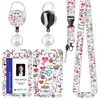 Insignia con Hebilla Fácil de Tirar Personalizada Impresión UV Portatarjetas de Autobús Marca de Fábrica Portatarjetas de Comida Portatarjetas Retráctil para Colgar del Cuello con Cordón