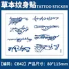 Pegatinas de Tatuaje de Jugo de Hierbas Impermeables para Mujer, Cubre Cicatrices Audaz, Tatuaje Falso Realista de Moda Genial de Flor para Brazo y Dorso de la Mano Pegatinas Personalizadas