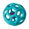 Pelota Hueca de Goma TPR para Masticar Perro Gato, Pelota Navideña con Campana, Juguete Pelota para Mascotas que Libera Premios