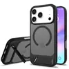 Capa de Telefone Magnética para Apple 17/18 Pro Aplicável em Fronteiras, Capa Protetora para Celular Mate com Sensação de Pele, Dois em Um