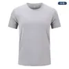 Camiseta de Manga Corta de Cristal y Seda con Cuello Redondo, Secado Rápido, Casual de Verano, Ropa Deportiva para Hombres y Mujeres, Personalizable con Impresión de Logo, Disponible al por Mayor