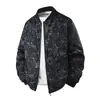 Chaqueta de béisbol G-stone transfronteriza talla europea estampado de planta selvática, top corto holgado estilo callejero americano talla grande