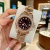 Novo Modelo de Relógio Submariner Verde com Mostrador Cravejado de Diamantes, Movimento a Quartzo, Pulseira de Aço Inoxidável, Calendário, Relógio Feminino, Atacado do Fabricante