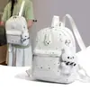 Mochila linda de conejo con diseño de puntos de estrella estilo coreano, nueva moda de verano 2026, gran capacidad, alto valor estético