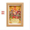 Porta-Retrato Oco Novo Chinoiserie Cultural e Criativo Mudança para Nova Casa Quadrado Mini Porta-Retrato Decorativo Festivo Madeira Porta-Retrato de Mesa