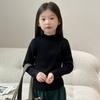 Ropa Infantil Casual de Moda Suéter Jersey para Niñas 2025 Invierno Nuevo Elegante Versátil Base Tejido Suéter para Niñas