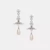 Pendientes Saturno Estilo Western de Alta Gama Serie Ismene Planeta Completo en Diamante Clásico Pendientes Estrella Lágrima de Sirena