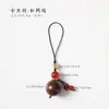 Cordón decorativo de madera para teléfono móvil, amuleto de la fortuna en cloisonné, hebilla de paz de loto Bodhi, colgante para bolso, accesorio versátil