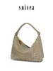 Bolsa de Bollo Tejida de Gamuza Suministro Directo de Fábrica Bolso Baguette Mate Retro Comercio Exterior Al por Mayor Bolso de Hombro Más Vendido