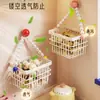 Cesta de almacenamiento de jengibre y ajo para cocina, multifuncional, estante de almacenamiento de pared sin perforaciones, organizador de condimentos, cesta de almacenamiento