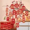 2026 Año del Caballo Decoración de Año Nuevo Festival de Primavera Bonsái Etiqueta Pequeña Colgante Adorno Colgante Planta Verde Planta en Maceta Árbol del Dinero