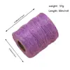 Cuerda de Cáñamo de Color 1.5mm/50M DIY Tejida a Mano Estilo Retro Clip para Fotos Etiqueta de Cuerda de Yute Accesorios