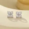 Brinco de Prata Esterlina S925 Banyan Tree Luxo Leve Totalmente Cravejado de Diamantes Trevo da Sorte de Quatro Folhas para Mulheres ins Brilho de Alta Qualidade Brincos Mais Vendidos