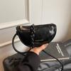 Bolso Cuerno de Vaca para Mujer 2024 Nueva Moda Bolso Cruzado Simple Casual Retro Bolso de Hombro Popular Bolso Silla de Montar Rodillo