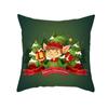 2026 Nueva Funda de Cojín Navideño Escandinavo Piel de Durazno Estampada Serie de Dibujos Animados Papá Noel Funda de Cojín para Sofá