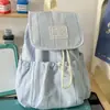 Mochila Listrada 2026 Nova, Mochila Leve de Viagem com Cordão, Mochila Escolar Estilosa para Estudante, Estilo Coreano, Venda por Atacado do Fabricante
