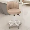 Taburete giratorio de altura ajustable con ruedas, taburete redondo con respaldo, silla de maquillaje, taburete de peluquería, taburete de tocador, tocador