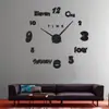 Reloj de pared moderno simple DIY europeo y americano sala de estar moda arte creativo reloj pegatinas de pared reloj digital inglés trompeta