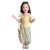 Conjunto de Verano para Niñas Pink House: Elegante Conjunto Dopamina para Niños, Nuevo Conjunto de Playa de Moda