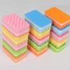 Esponja para Lavar Platos Hengfeng de Tres Capas Colorida Bloque de Esponja Ondulada Cocina Tareas del Hogar Paño Estropajo de Limpieza Doble Cara