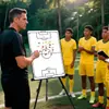 Pizarra Táctica de Fútbol Portátil Magnética de Doble Cara con Partículas Magnéticas para Jugadores y Pluma para Escribir y Borrar Pizarra de Entrenador