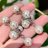 Déjame Brillar: Pendientes de Borla con Perlas de Estilo Similar de Zhao Lusi y Xu Yan, Pendientes para Mujer, Pendientes de Nicho de Lujo Ligero, Elegantes Accesorios para Orejas