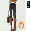 8186/8186B/8186C Pantalones Ajustados para Mujeres Embarazadas con Forro de Felpa Engrosados Invierno Primavera y Otoño Cordón Lateral Leggings Casuales