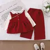 Conjuntos de primavera y otoño de comercio exterior para niñas, ropa elegante para niños y bebés, conjunto de tres piezas a la moda estilo coreano estilo INS para niñas pequeñas