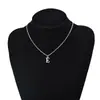 Collar con Colgante del Alfabeto Inglés A-Z Popular Transfronterizo de Amazon Diseño de Nicho Coreano Cadena para Clavícula de Pareja Emocional