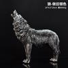 Artesanías de Lobo Animal de Resina Creativas Nórdicas Decoraciones de Tótem de Lobo para Hogar, Gabinete de Vino, Sala de Estar, Oficina, Pequeños Adornos