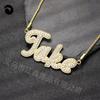 Nuevo Collar Sencillo de Doble Capa Europeo y Americano Sencillo Moderno Moda Empalme de Letras Diamante Moda Hip-Hop Zircón
