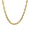 Pulsera de Acero Inoxidable con Cadena de Hueso de Serpiente Estilo Minimalista Transfronterizo para Hombres y Mujeres, Juego de Joyería de Collar Plano de Serpiente de Alta Gama Electroplateado