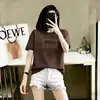 Camiseta de Verano Nueva de Manga Corta para Mujer, Ajuste Regular, Estilo Ins, Nicho Transfronterizo, Top Básico Casual de Moda Coreana