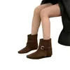 Botines retro de estilo francés para mujer que aumentan la altura, nuevas botas de pantalón de moda Otoño/Invierno 2026, botines elegantes, botas Martin