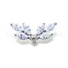 Brincos de asa de anjo de titânio F136 com zircônia, joias para piercing de liga de titânio G23, tarrachas de osso da orelha, tarrachas ear cuff, tarrachas de lábio