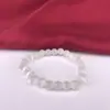Ágata Roja Negra Obsidiana Cuentas Sueltas Pulsera de Cristal con Cuentas Pulsera de Calcedonia Redonda