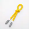 Tirador de cremallera de cordón de poliéster colorido con base de goma para bolsa funcional de exterior Colgante para tirador de cremallera Cabezal de cremallera Bucle de cremallera