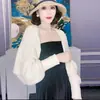 Novo Casaco Cardigan de Tricô Soltinho Estilo Coreano para Verão 2026, Manga Longa Vazado Fino, Protetor Solar