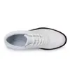 Sapatos de golfe brancos de luxo para homens com cadarços fixos gravados, sapatos masculinos para competição esportiva profissional, tamanhos grandes 45, 46, 47