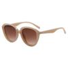 Nuevas Gafas de Sol Redondas Grandes Retro para Mujer Ins Estilo Coreano Trendy Estilo Hong Kong Gafas de Sol 2422 Celebridad de Internet Gafas de Sol Marrones al Mayoreo
