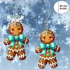 Sombreros Transfronterizos de Navidad, Aretes Nuevos de Acrílico, Aretes de Navidad y Año Nuevo, Aretes de Hierro de Hombre de Jengibre de Navidad