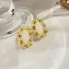 Brincos Ovais Antigos Retrô Design Nicho Retrô Francês Brincos Simples Luxo Acessível Brincos Elegantes de Alta Qualidade