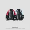 Chaqueta de Motocicleta de Cuero PU Elegante con Bloques de Color para Primavera y Otoño 2024 Cruz Roja Suministro de Comercio Transfronterizo Dropshipping