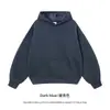 Ropa para Hombre Cai Xiang Dao Transfronteriza 350G Otoño/Invierno Estilo Americano BOXY Ancho Corto Sudadera con Capucha de Forro Polar Hombros Caídos Mangas de Linterna para Hombre