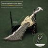 Chaveiro de Metal Kratos Chaos Blade Upgrade E Arma Modelo 13cm