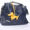 Llavero Creativo Lindo Estilo Europeo Perro Salchicha Cuero PU Colgante de Bolsa Joyería para Llaves de Coche Venta Caliente de Comercio Exterior Explosiones